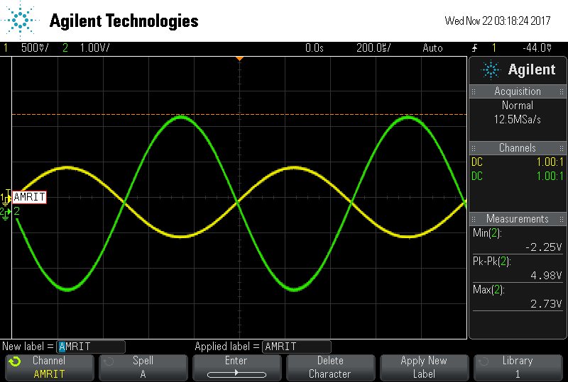 Inverting output with gain 4.7