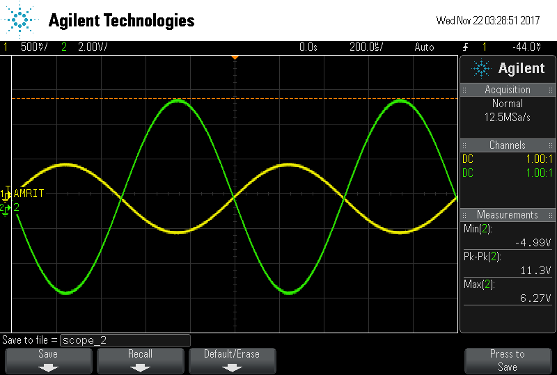 Inverting output with gain 10