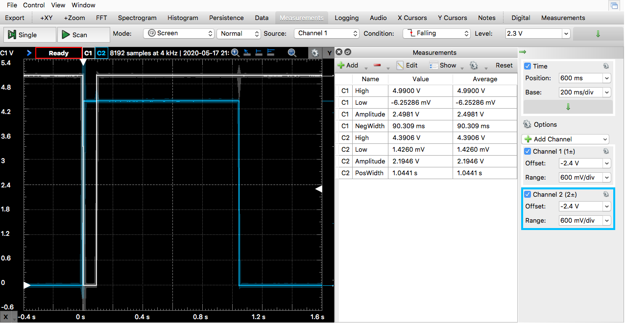 Digilent Analog Discovery 2 Monostable One-shot Multivibrator 1.png