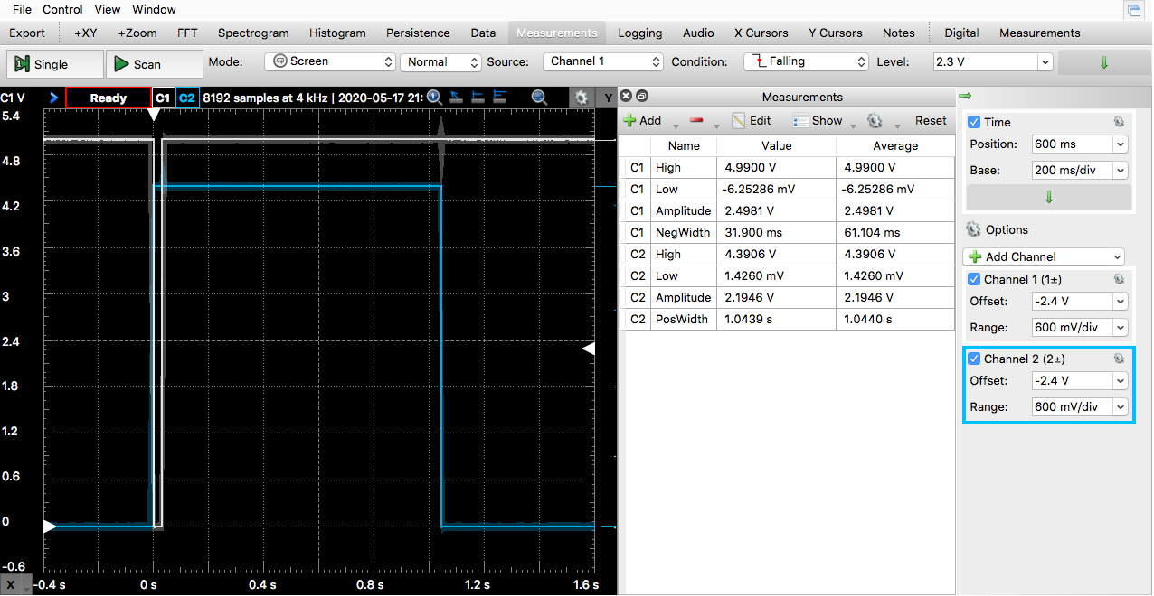 Digilent Analog Discovery 2 Monostable One-shot Multivibrator 2.png