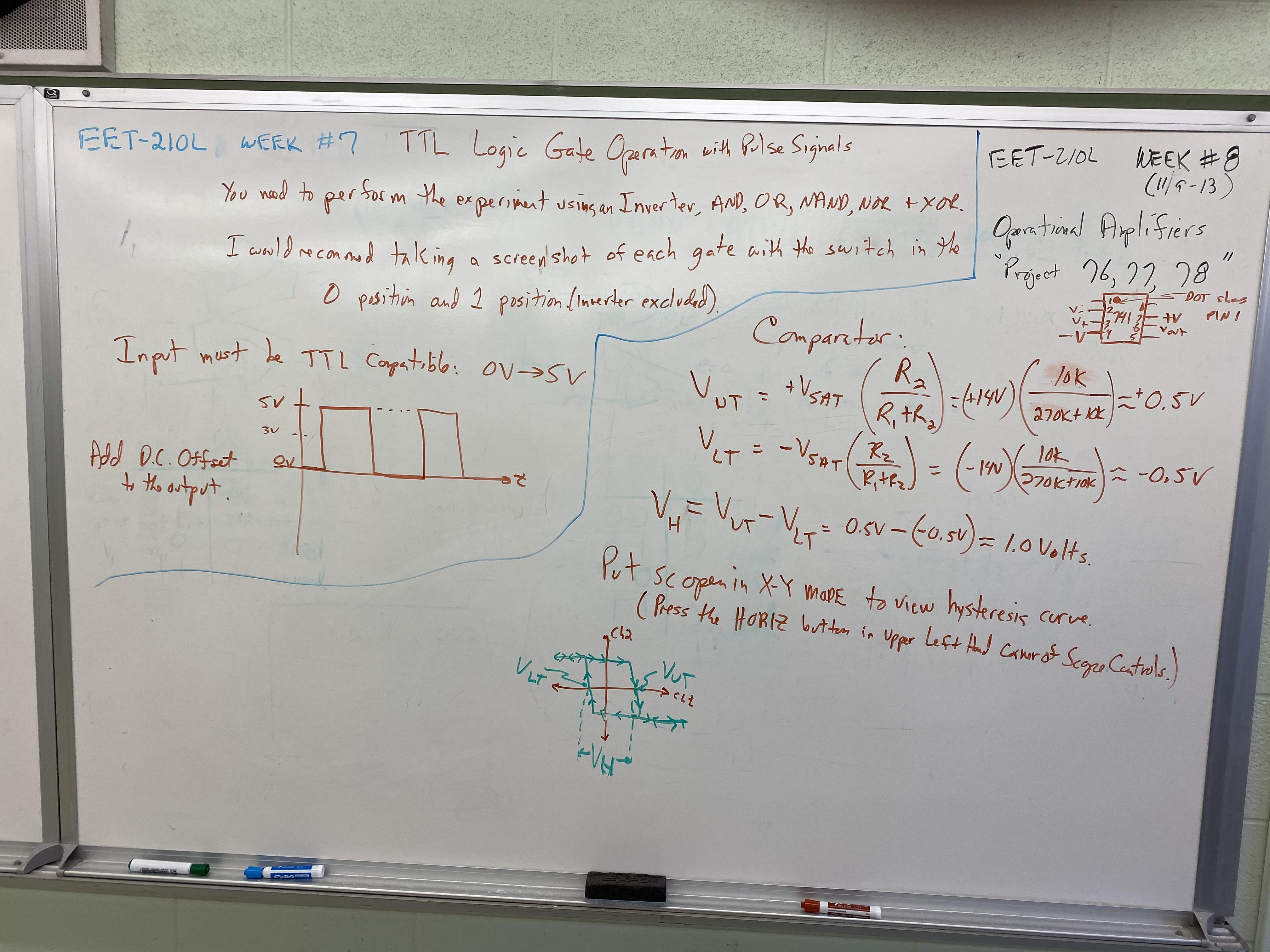 The TTL Logic Gate Operation with Pulse Signals is on the left of this pic.